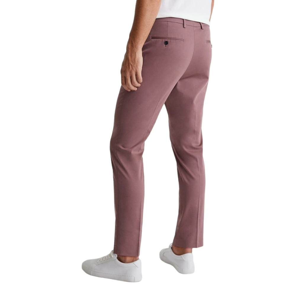 EXPRESS Extra Slim Dress Pants Mens 30x30 Dusty Red Cotton Blend Hyper Stretch - Picture 2 of 8